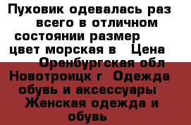  Пуховик одевалась раз 10 всего.в отличном состоянии.размер 48-50.цвет морская в › Цена ­ 700 - Оренбургская обл., Новотроицк г. Одежда, обувь и аксессуары » Женская одежда и обувь   